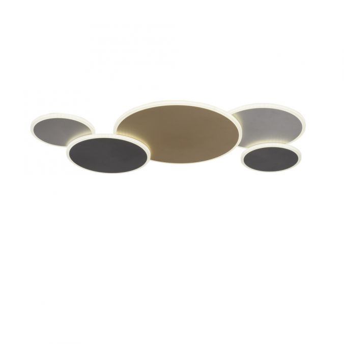 Wand- und Deckenleuchte Q-Piato mehrfarbig Metall