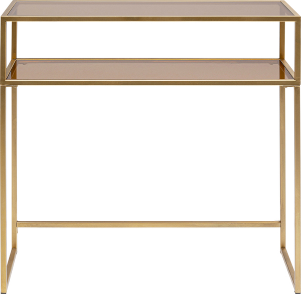 Konsolentisch Loft gold Stahl Glas