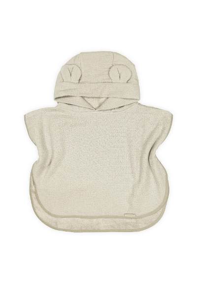 Badeponcho Waffle grau Baumwolle Bambusviskose