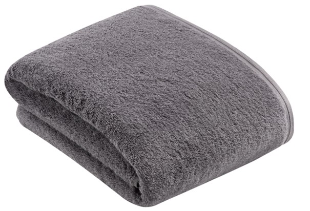 Badetuch Vegan Life grau Frottee