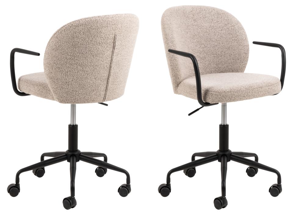 Schreibtischstuhl Patricia beige Stoff