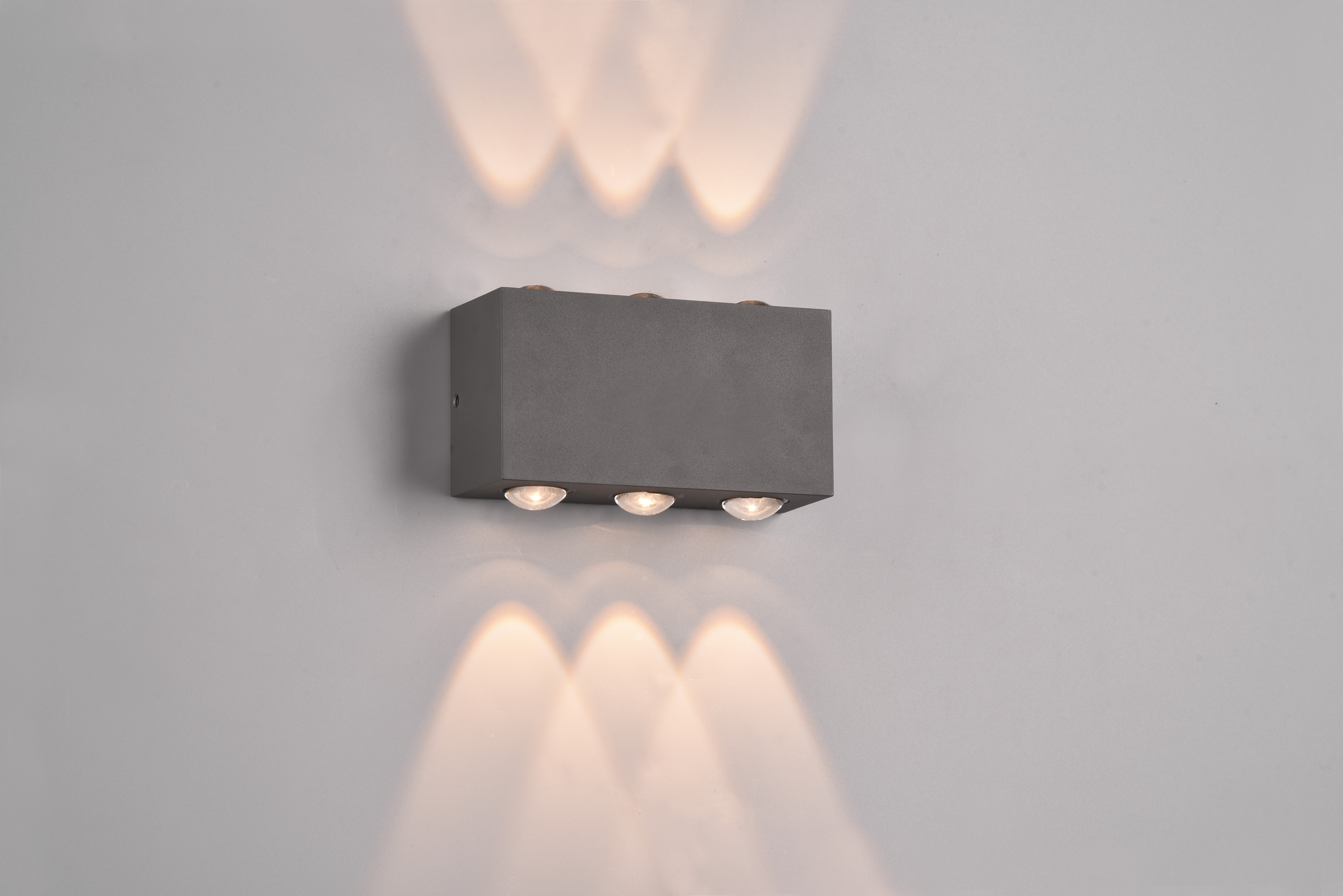 Wandleuchte CLYDE anthrazit Druckguss Aluminium
