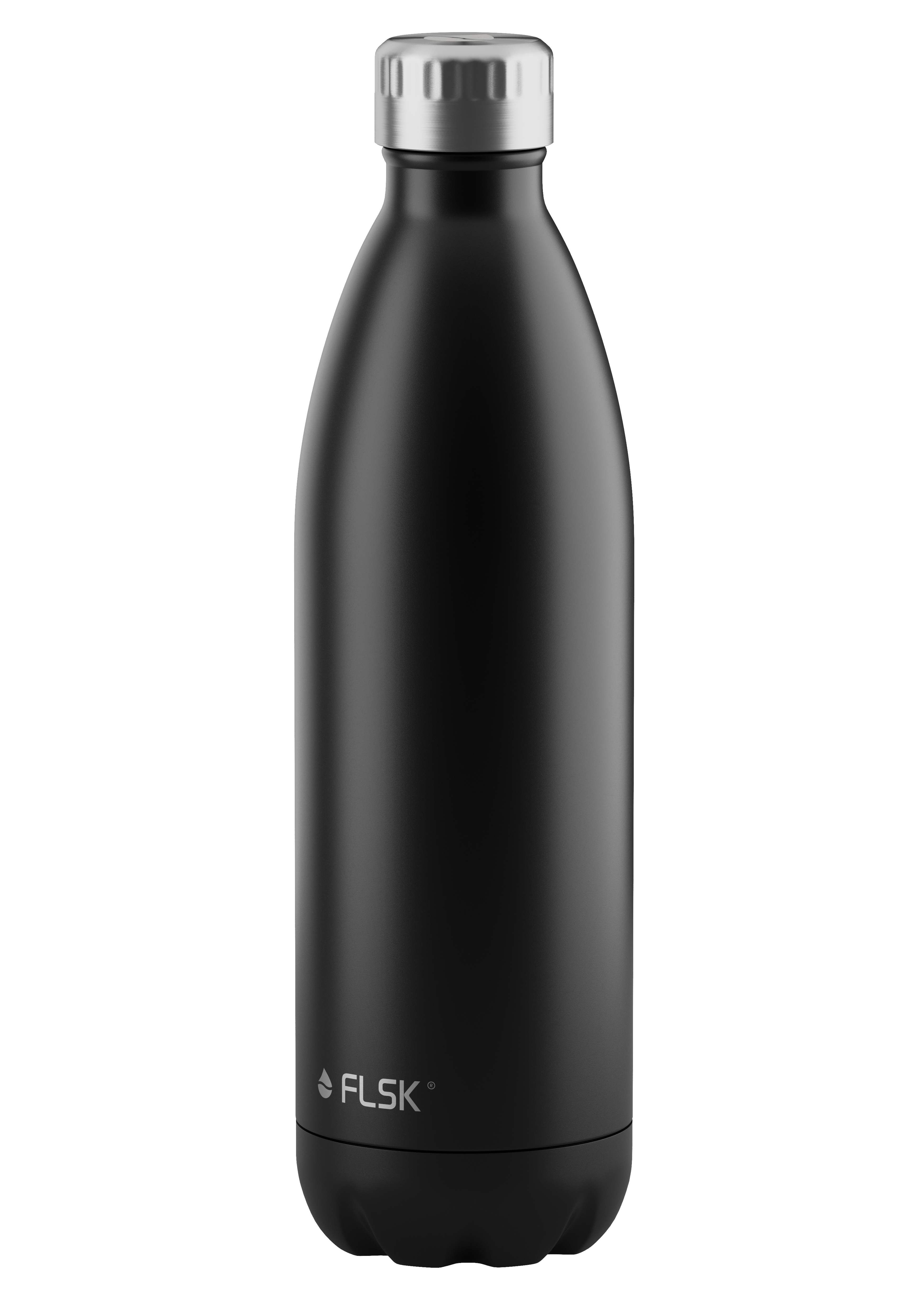 Thermosflasche FLSK schwarz  Edelstahl