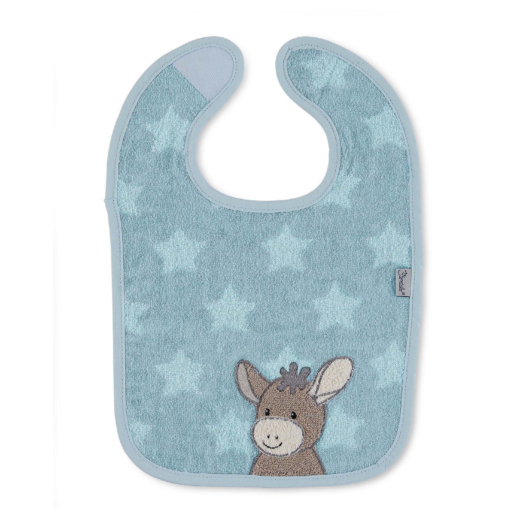 Klettlätzchen mittelblau Unisex