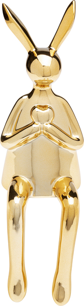 Deko Figur SITTINGRABBIT gold