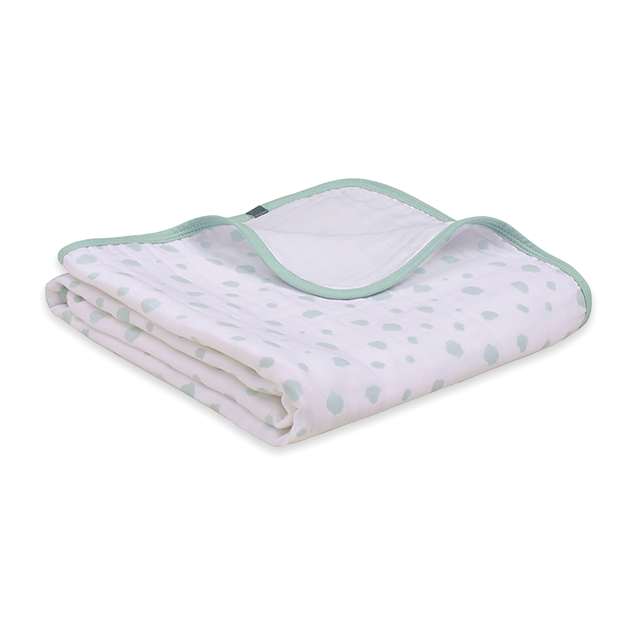 Kuscheldecke Emma & Noah Grün Baumwolle