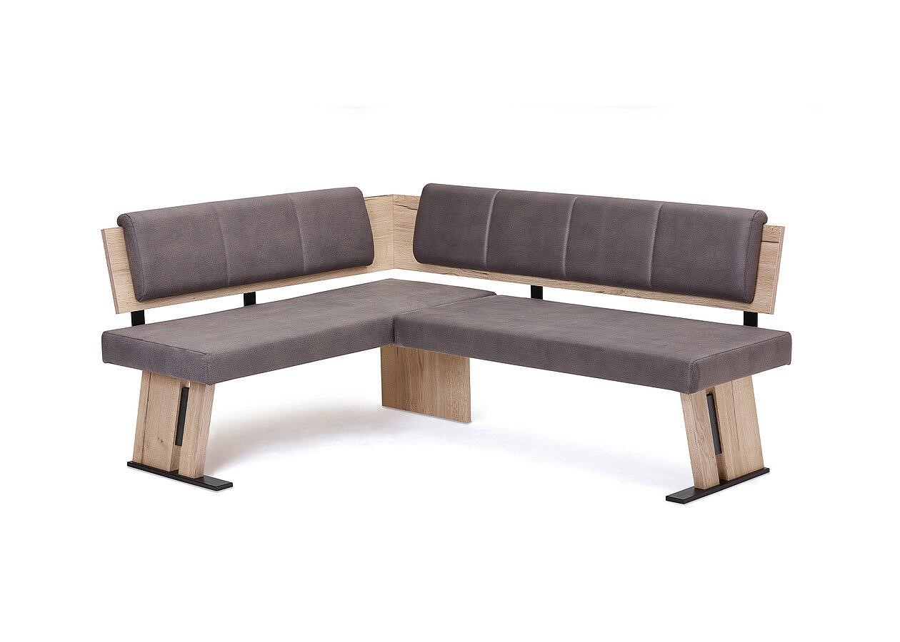 Eckbank Duo braun Eiche Stoff