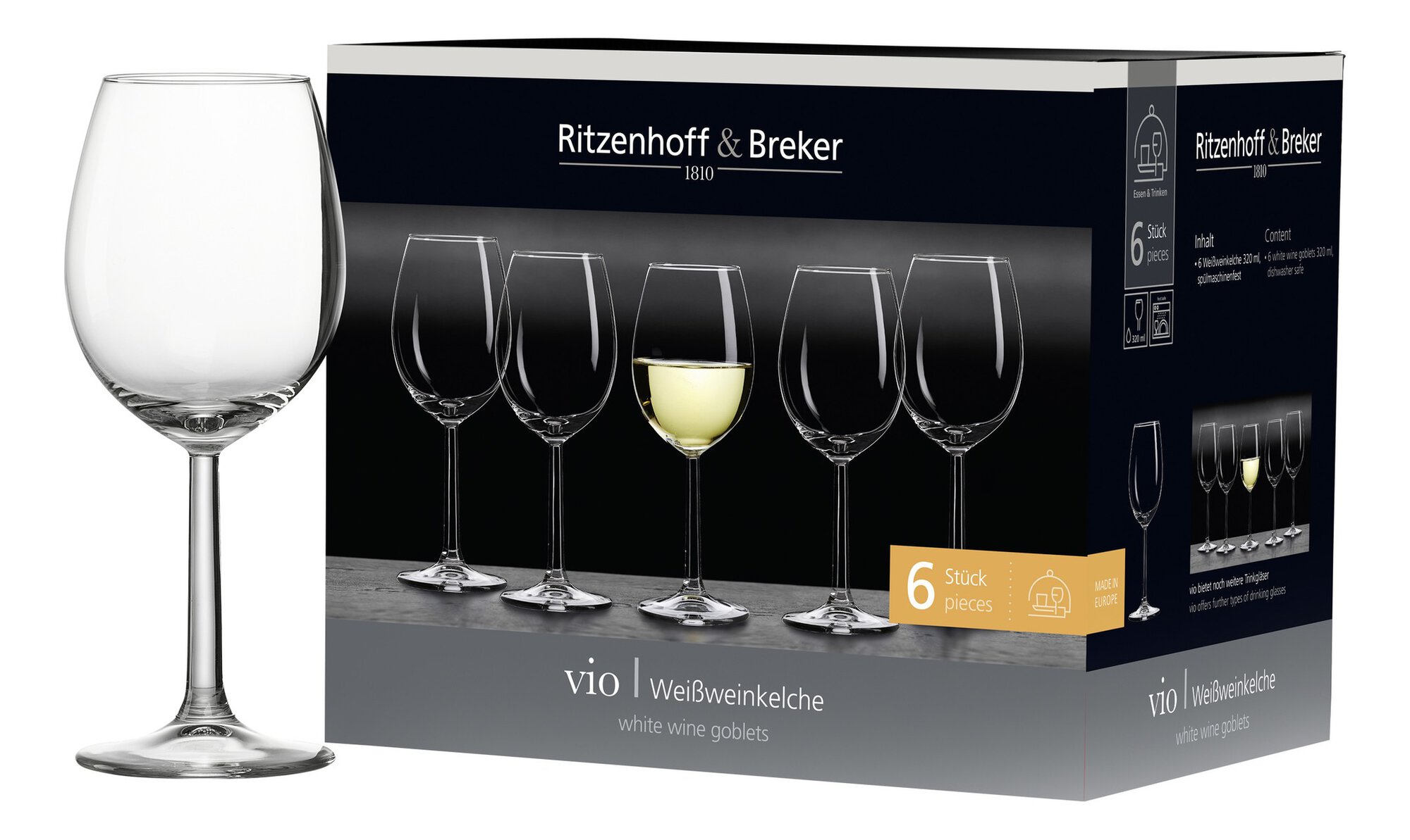 Weißweinkelche STANDARD Klar Kalk-Soda-Glas