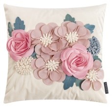 Copricuscino in tessuto FLOWERY rose