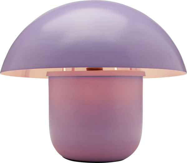 Lampada da tavolo a fungo in acciaio viola
