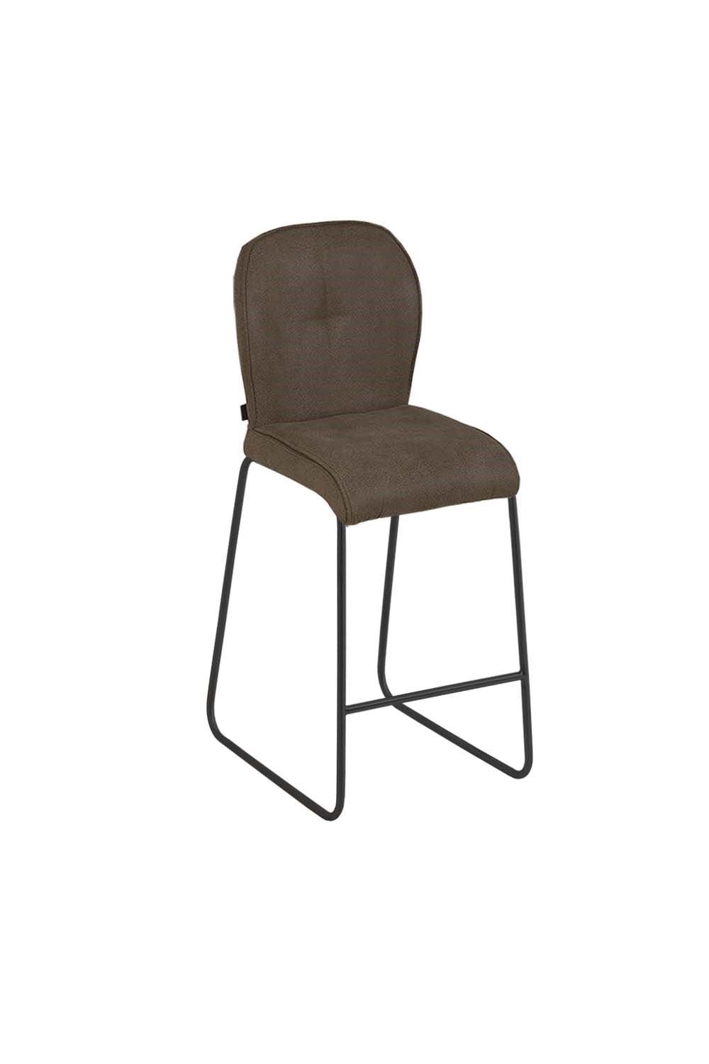 Sgabello da bar Interliving 5104 in tessuto marrone
