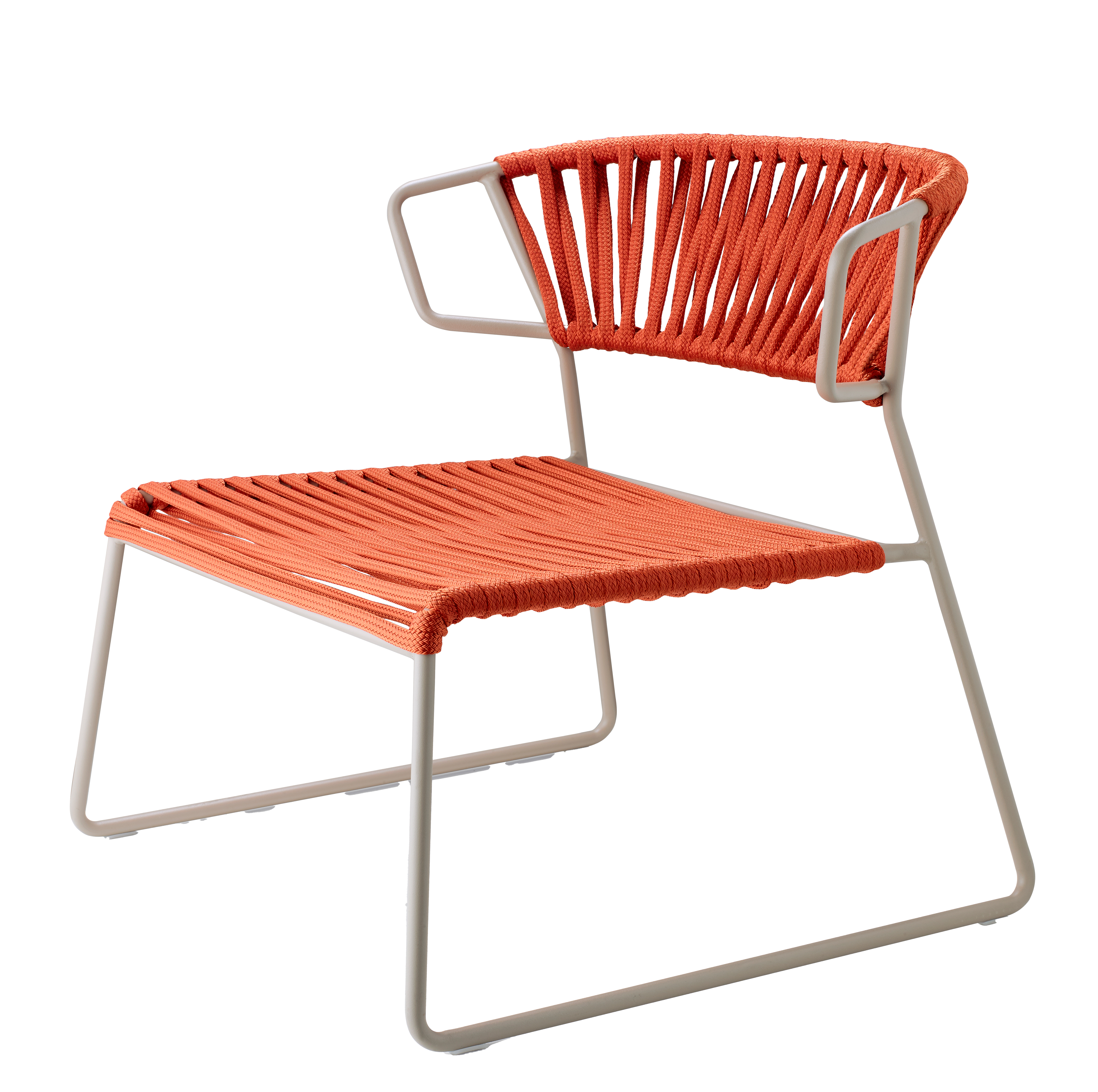 Outdoor Stuhl Lisa Lounge Filó orange Kunststoff Metall