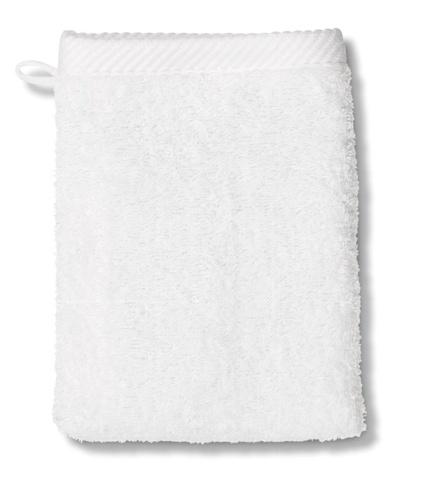 Waschhandschuh Ladessa schneeweiß 100% Baumwolle