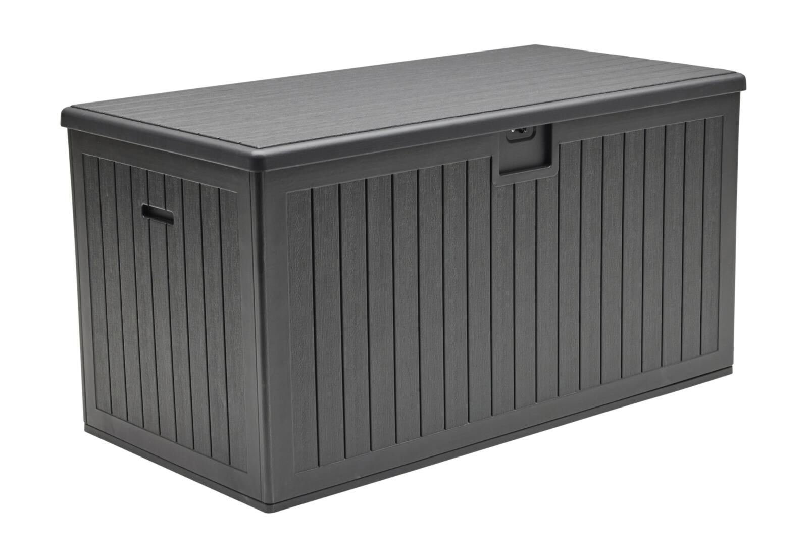 Outdoor Aufbewahrungsbox Velio schwarz Kunststoff
