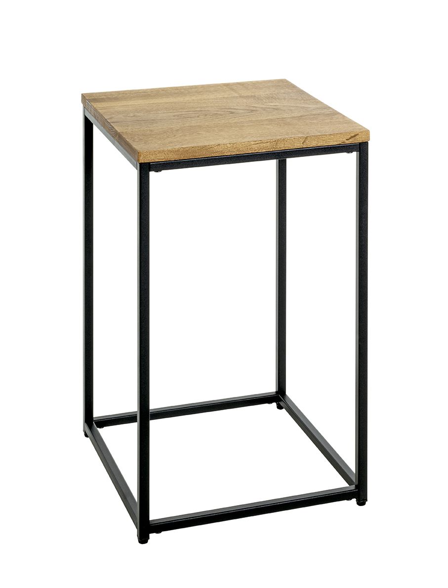 Beistelltisch Sacramento braun schwarz Holz Metall