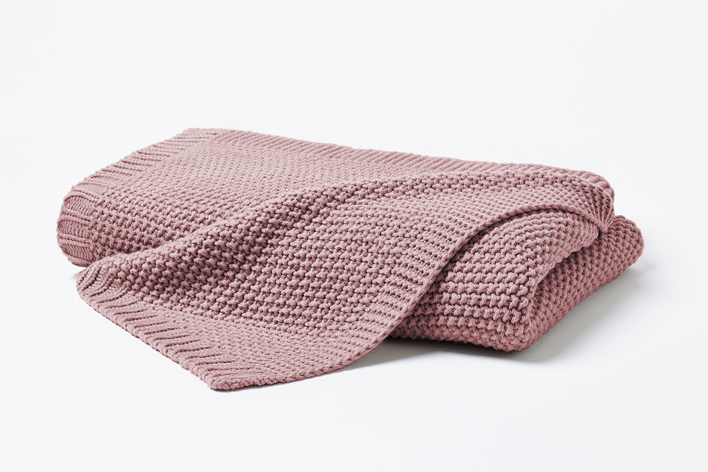 Coperta a maglia 545001 malva in poliacrilico