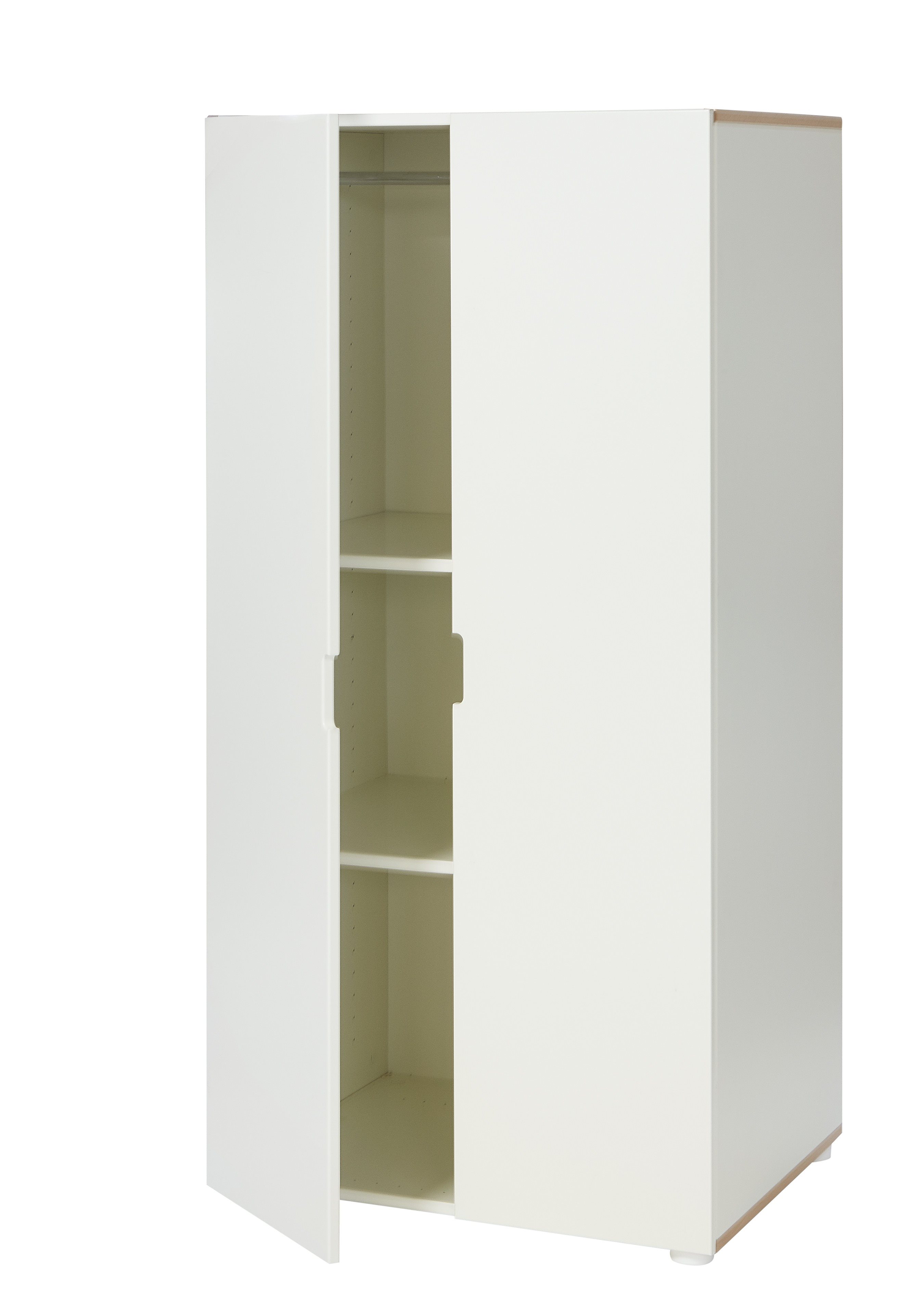 Kleiderschrank Manis-h weiß MDF