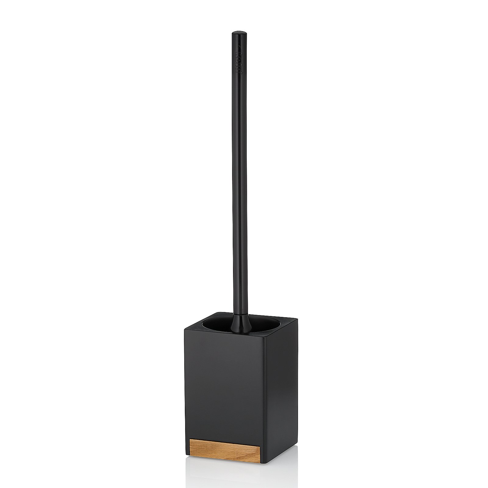 WC-Garnitur Cube schwarz Polyresin