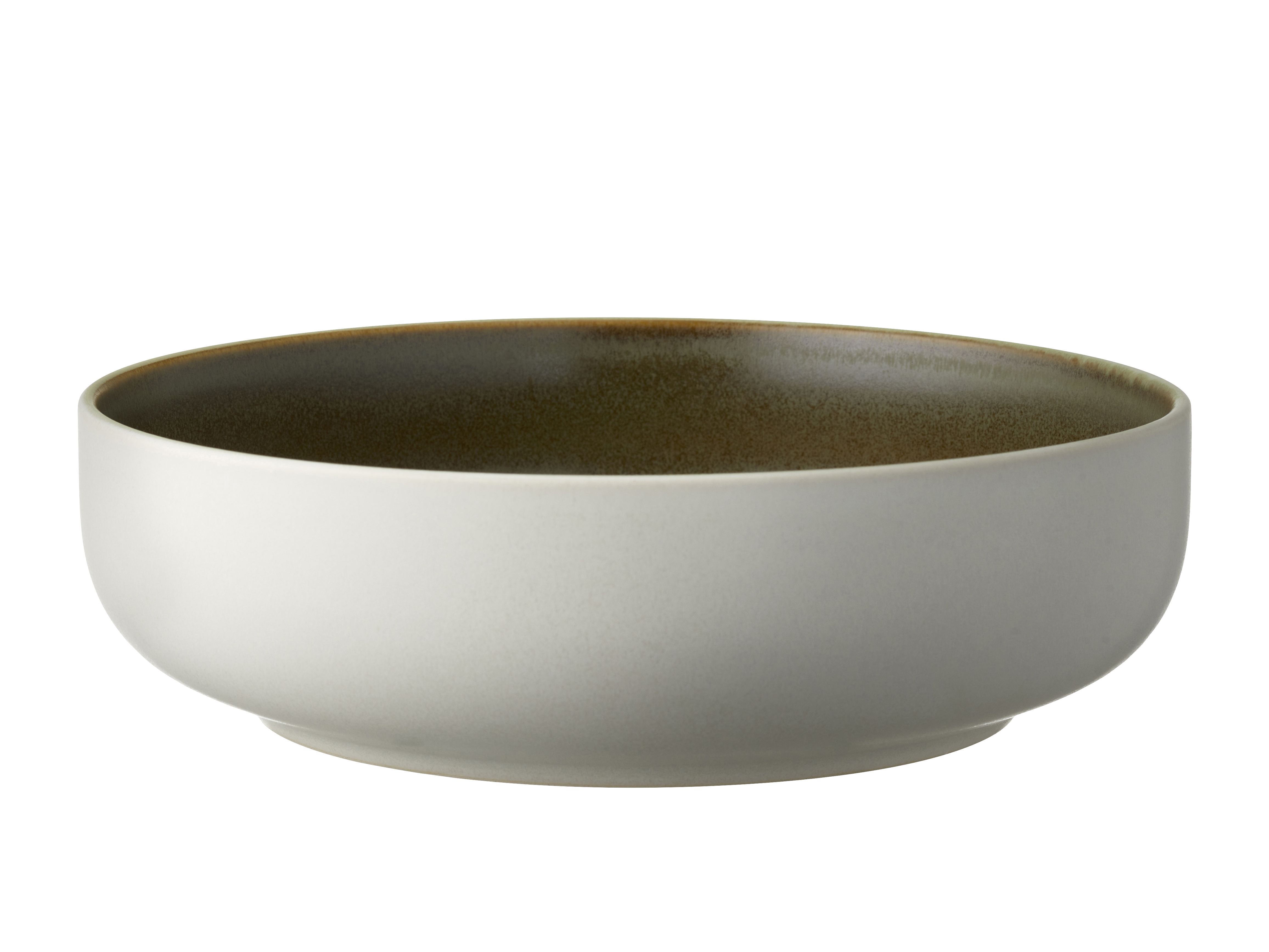 Piatto pasta North 19cm Gres bianco opaco/muschio opaco