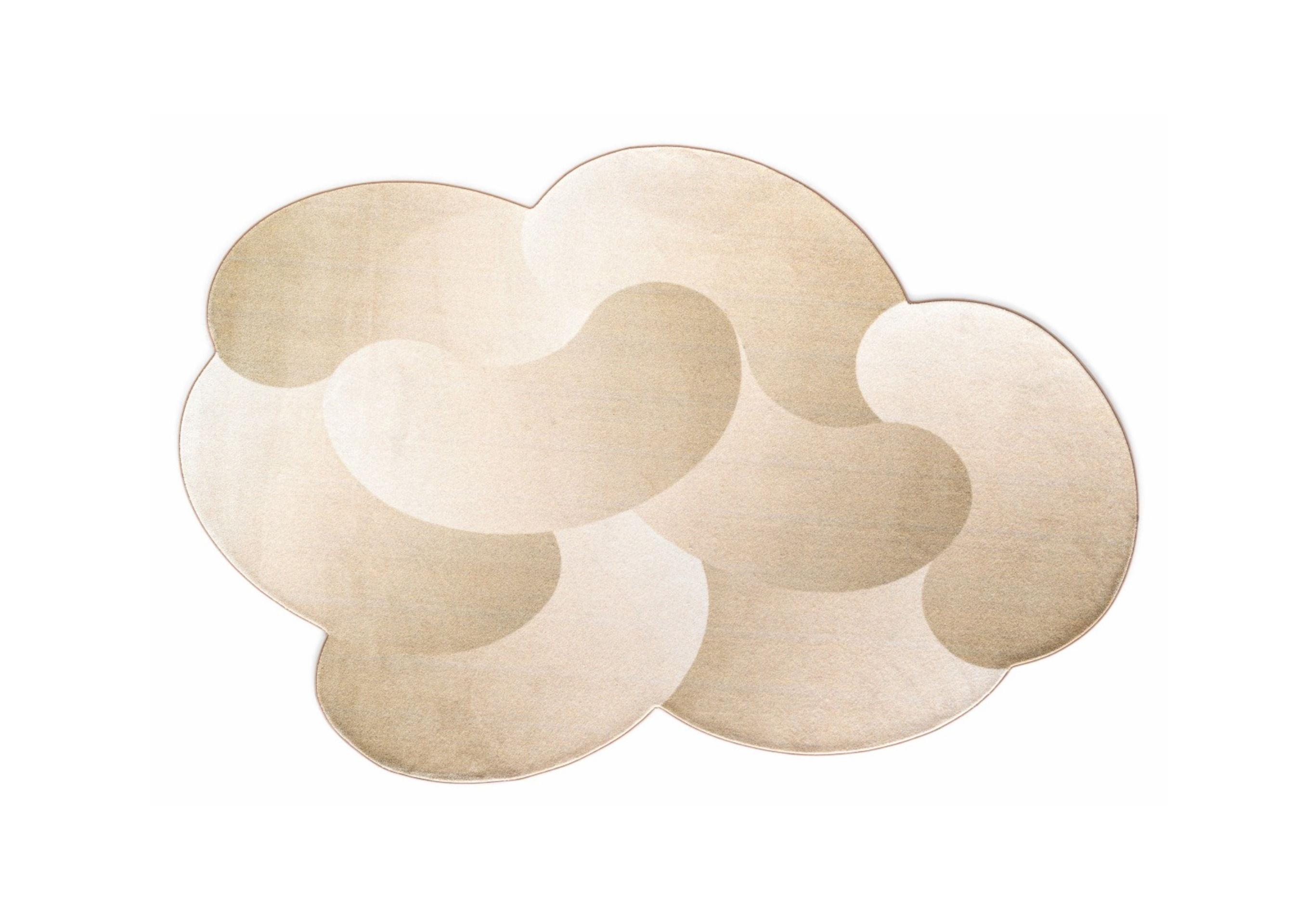 Teppich Curved beige Polyamid
