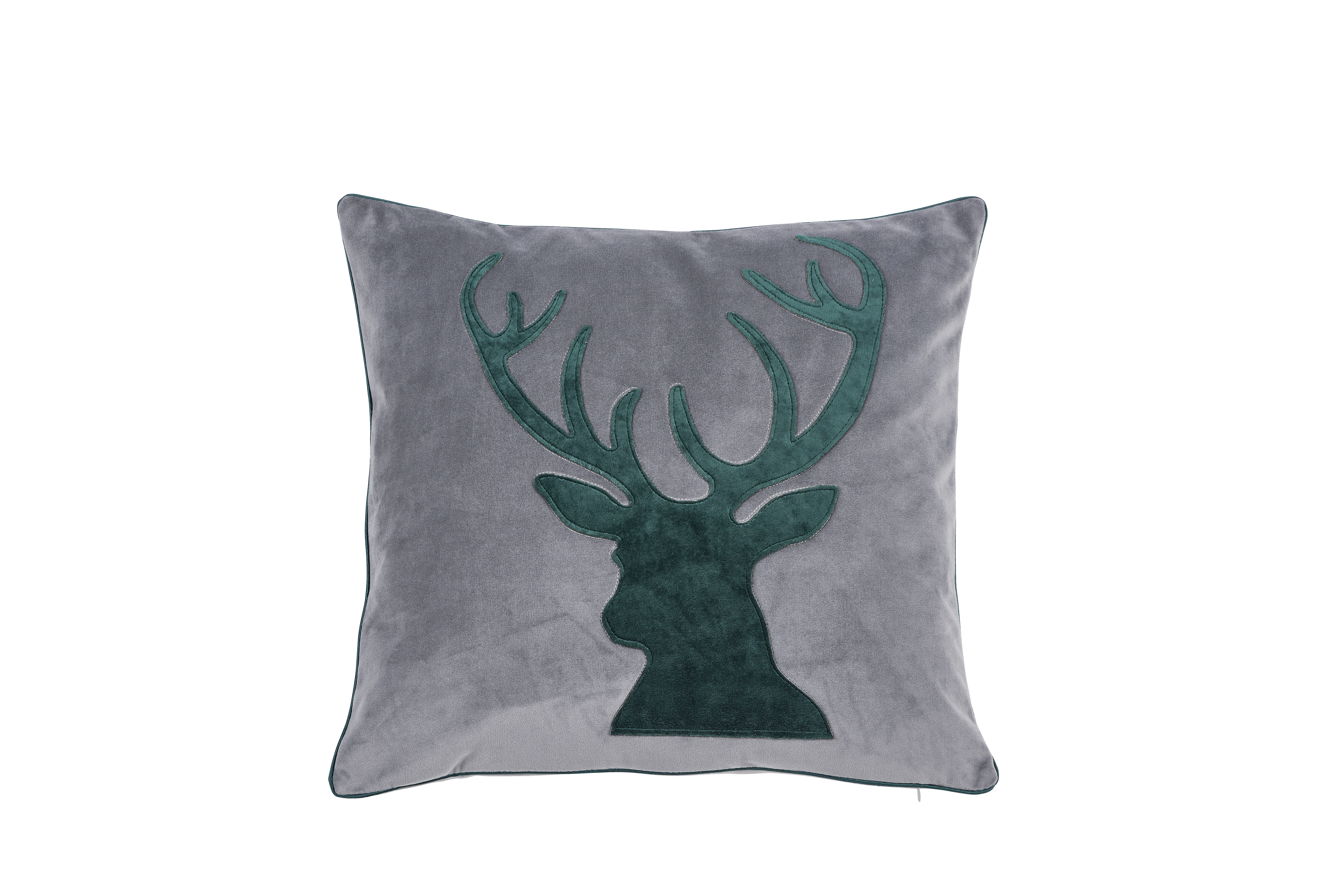 Kissenhülle OH Deer grau dunkelgrün Polyester
