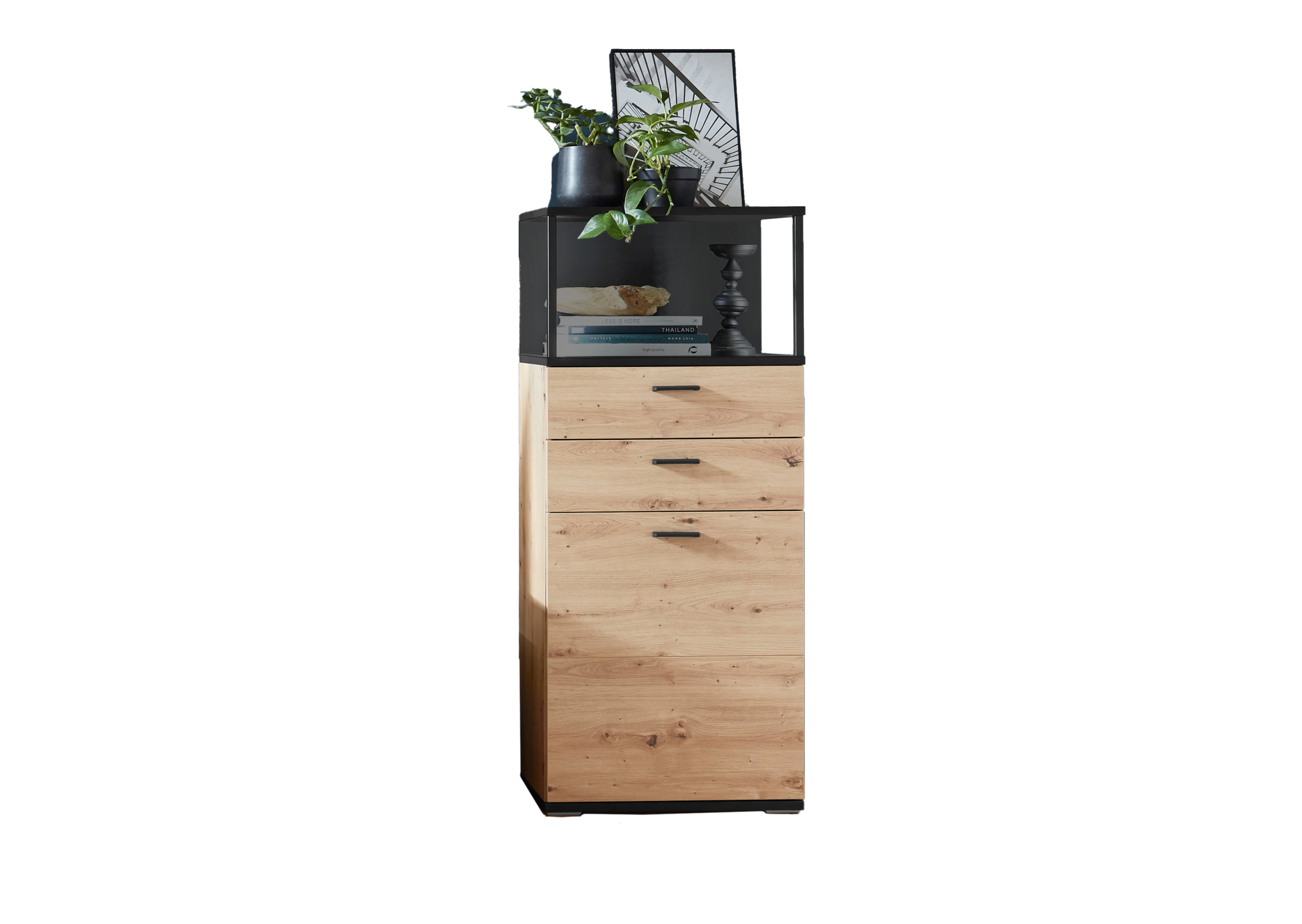 Vitrine Bacoor braun grau Eiche