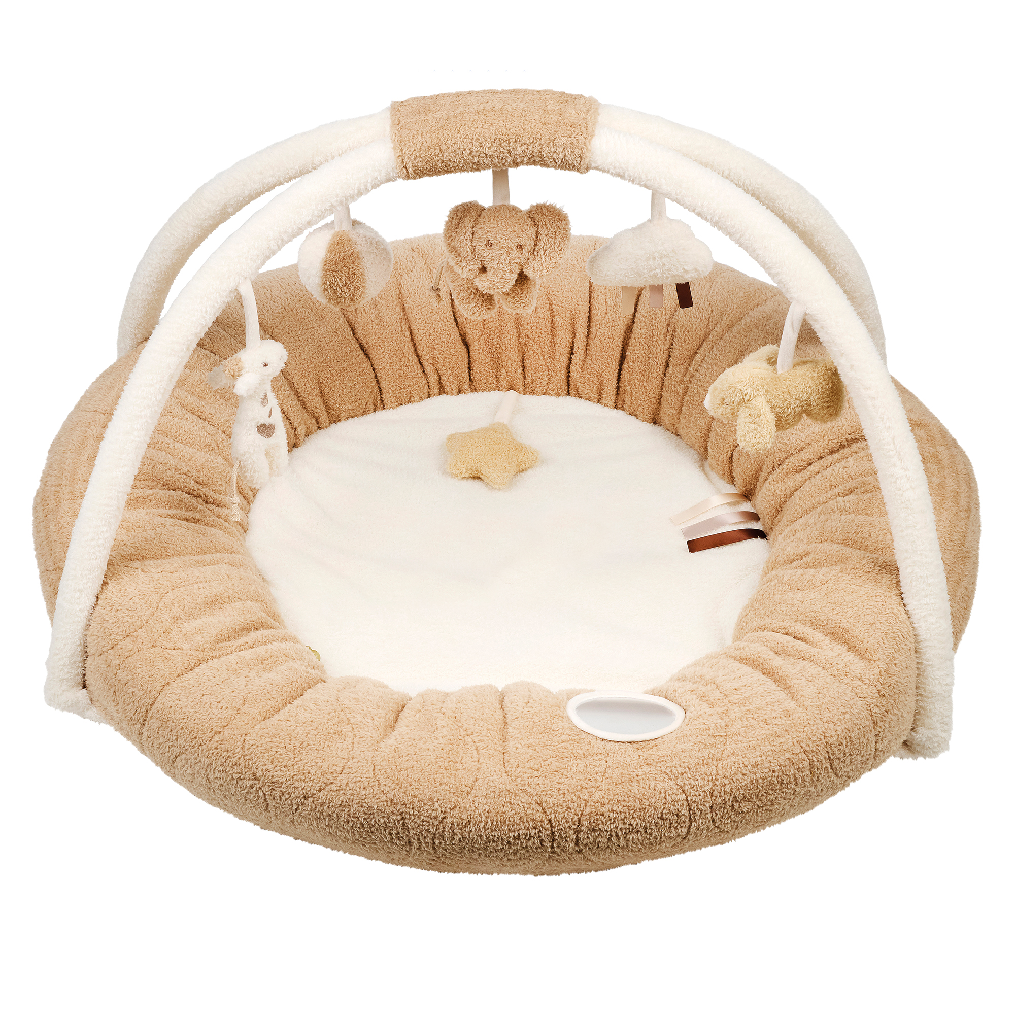 Coperta gattonante orsetto beige in poliestere
