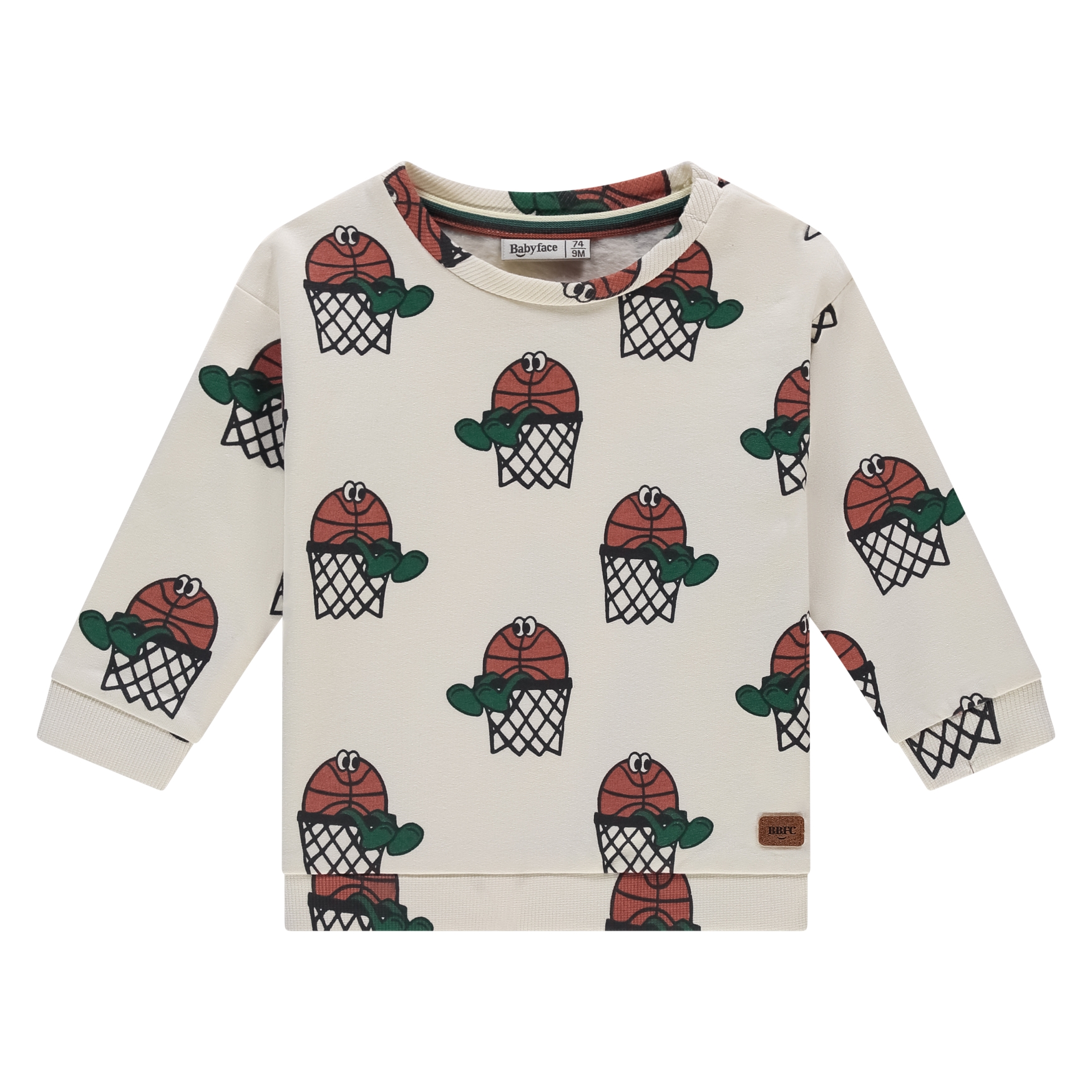 Camicia a maniche lunghe beige Babyface cotone elastan