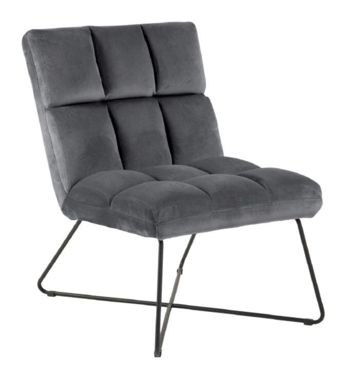 Loungestuhl Alba grau Stoff