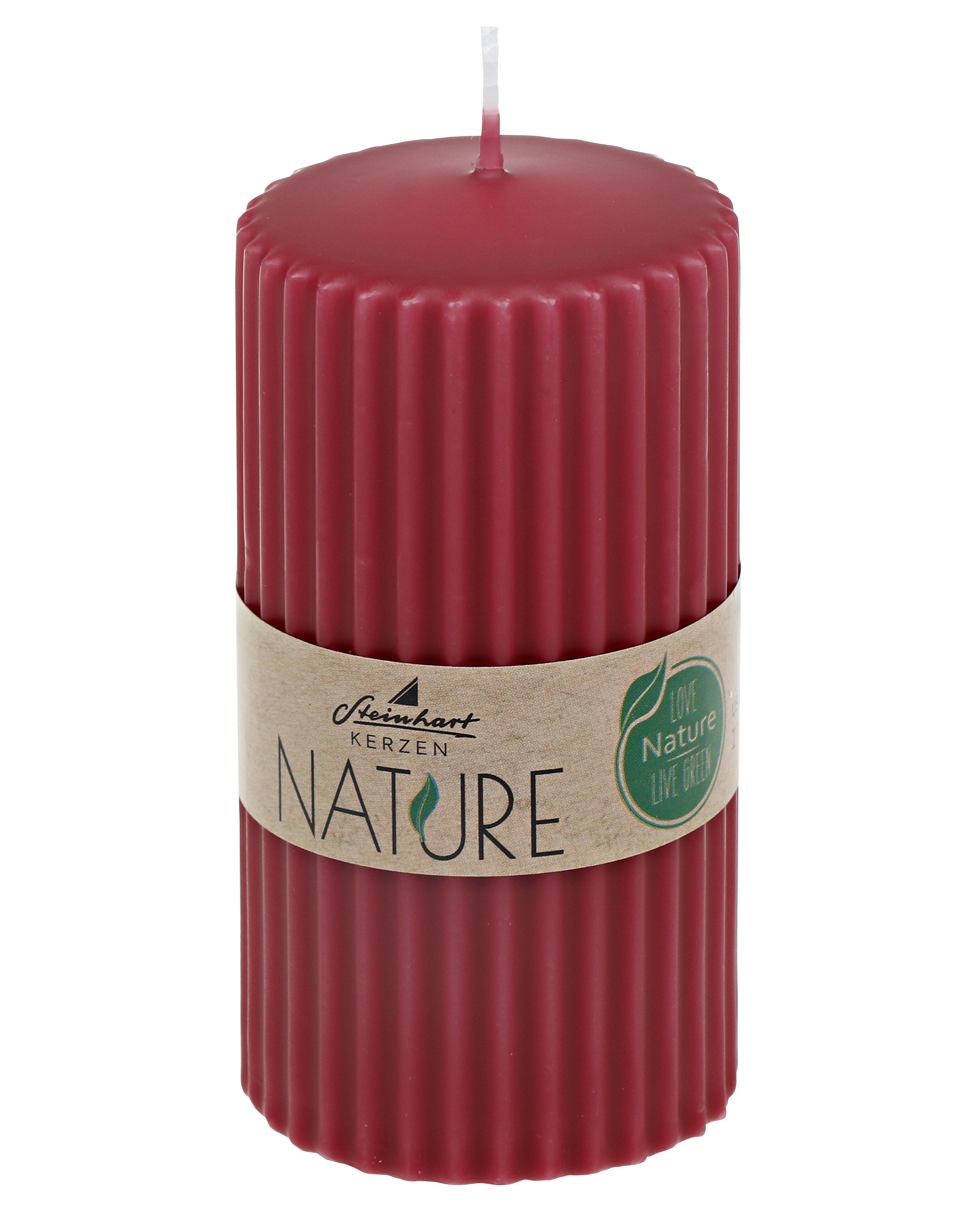Kerze Nature Rot Wachs