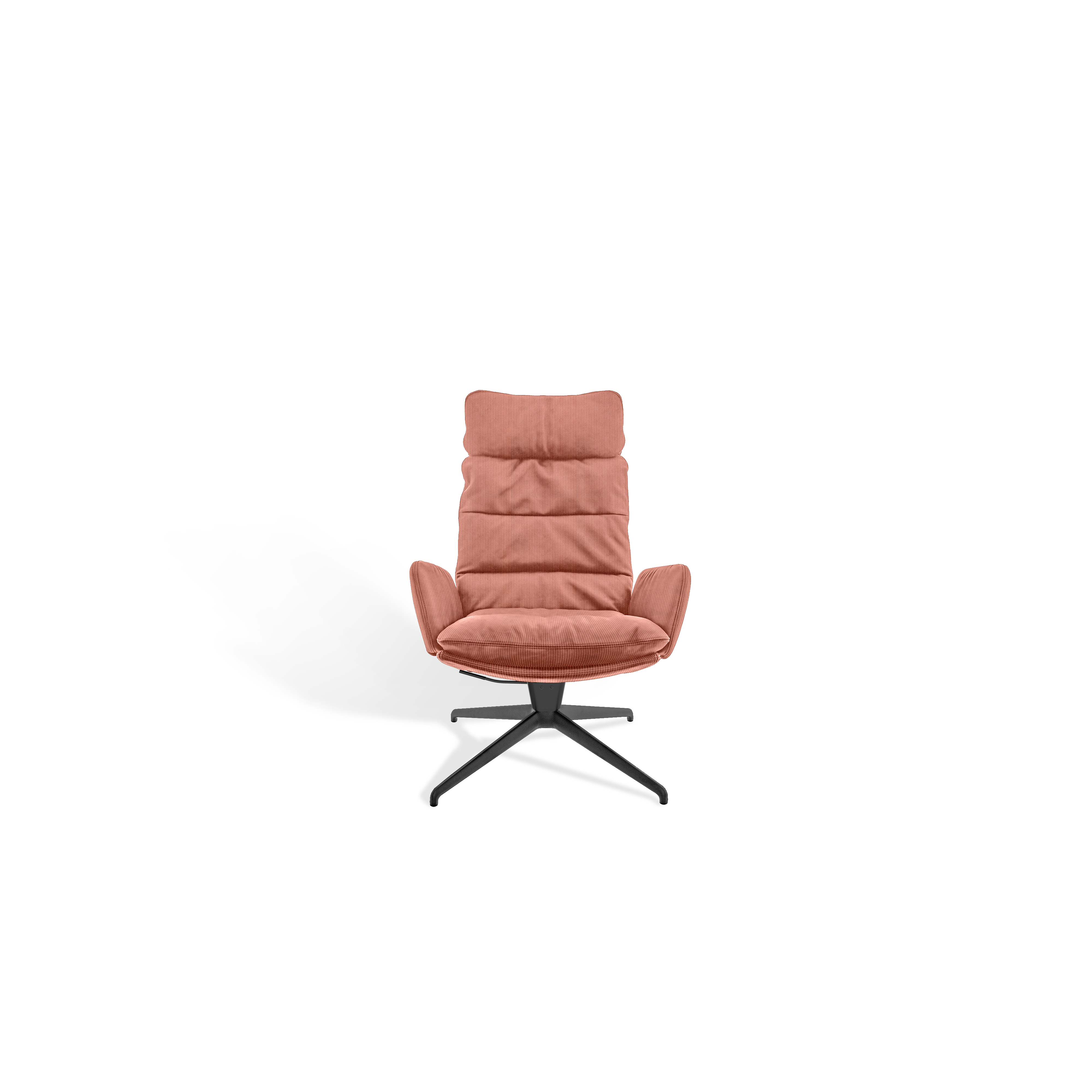 Armsessel Arva Lounge rosa Cordstoff