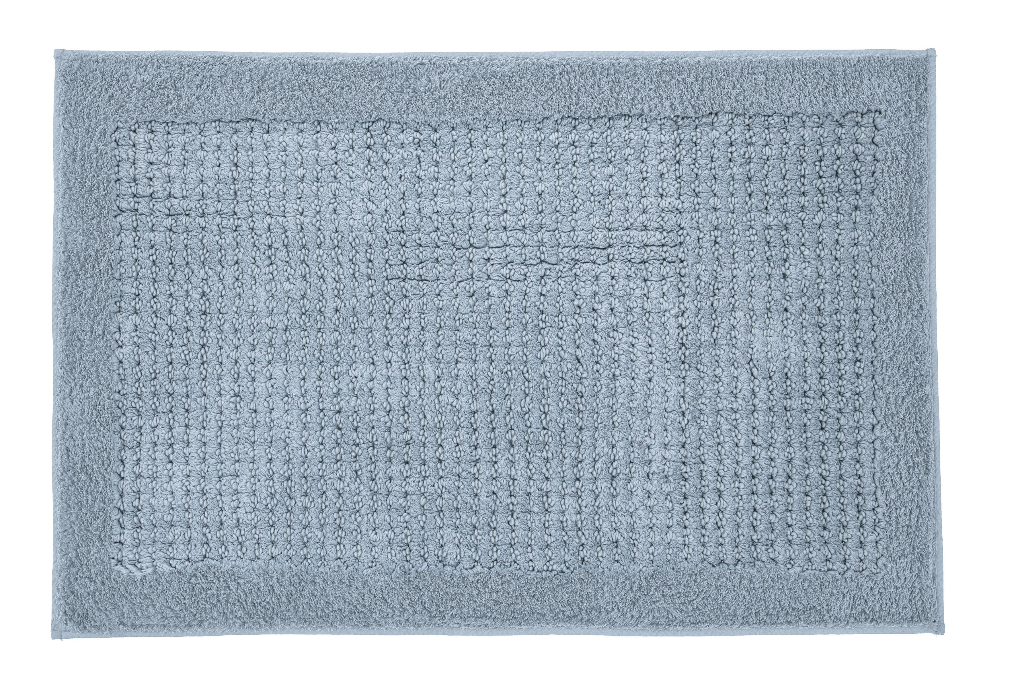 Tappeto da bagno in cotone blu netto