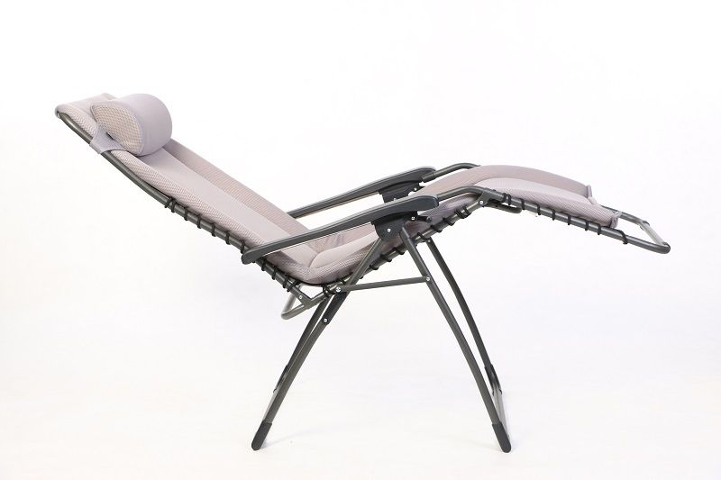 Outdoor Relaxliege Oasi grau Meshgewebe