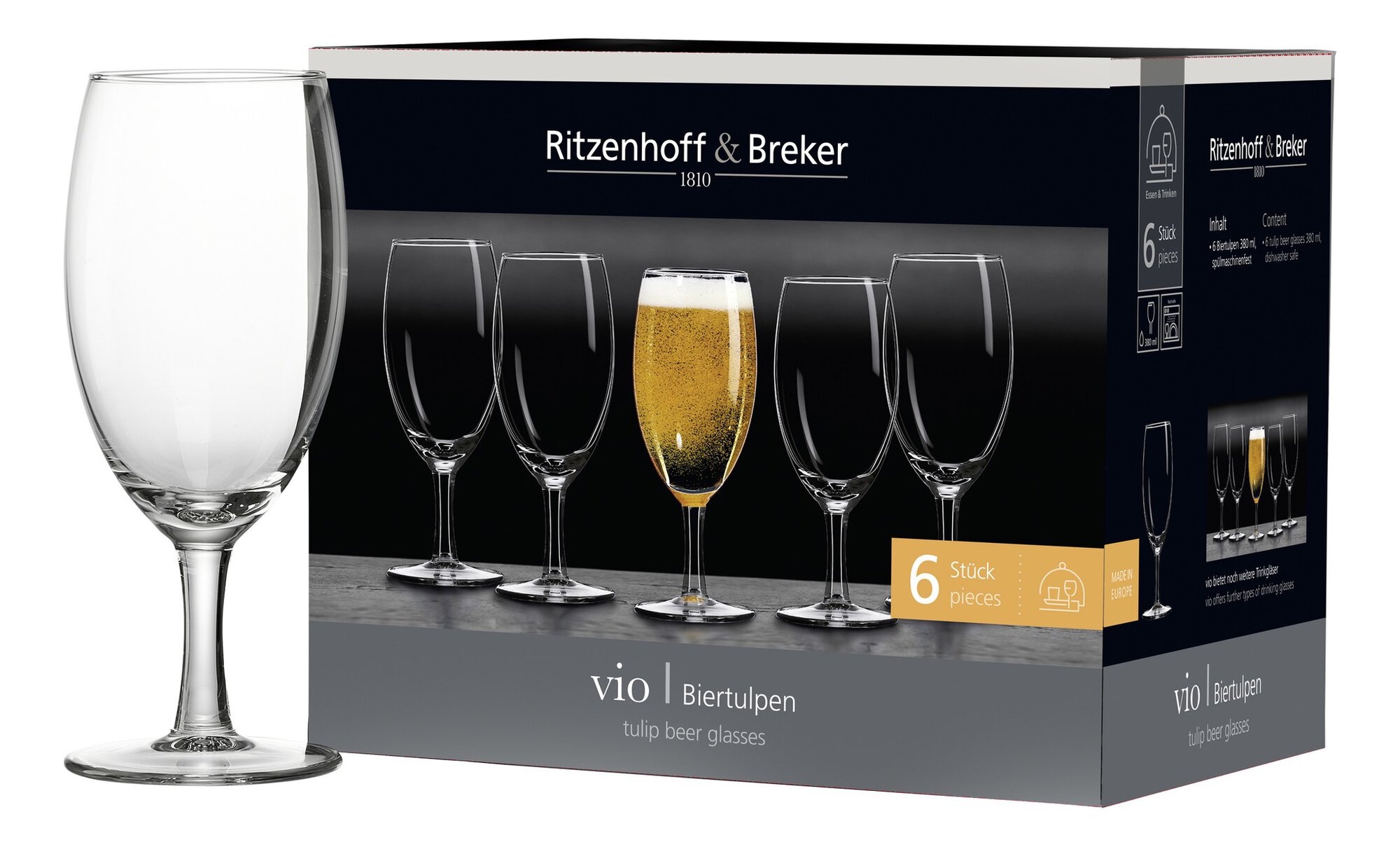 Biertulpen STANDARD Klar Kalk-Soda-Glas