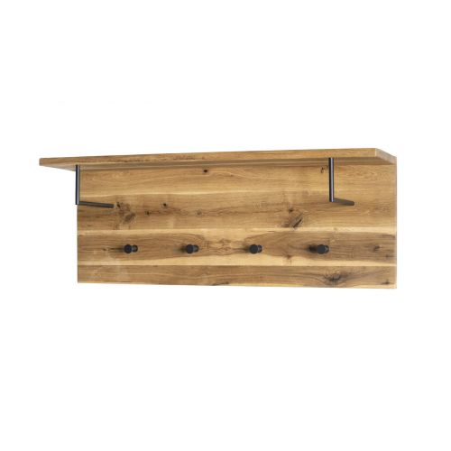 Wandgarderobe Torino braun Eiche Metall