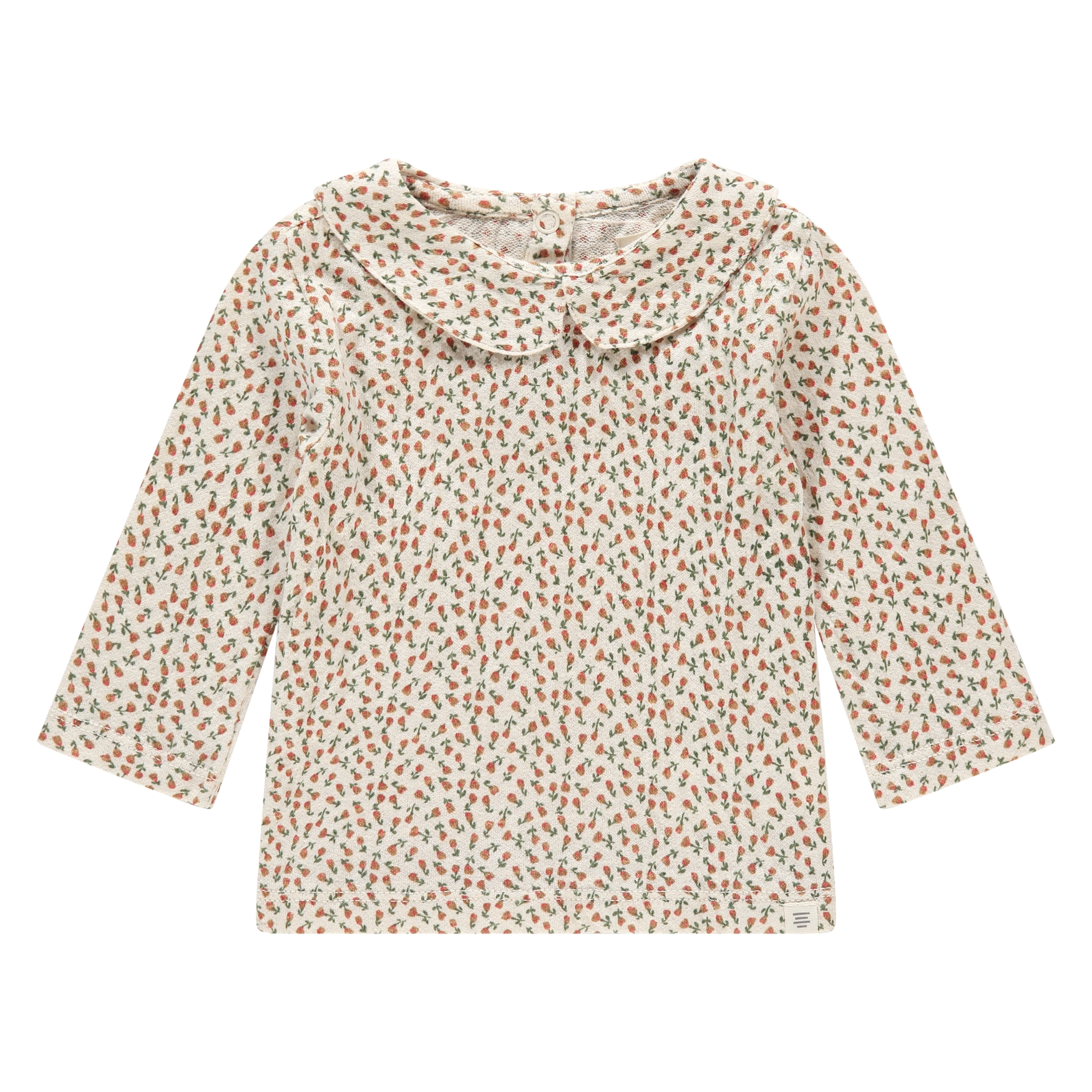 Baby A Tiny Story - Camicia a maniche lunghe in cotone modal spandex bianco