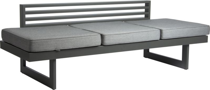 Outdoor Bank NewHolly grau Aluminium Stoff
