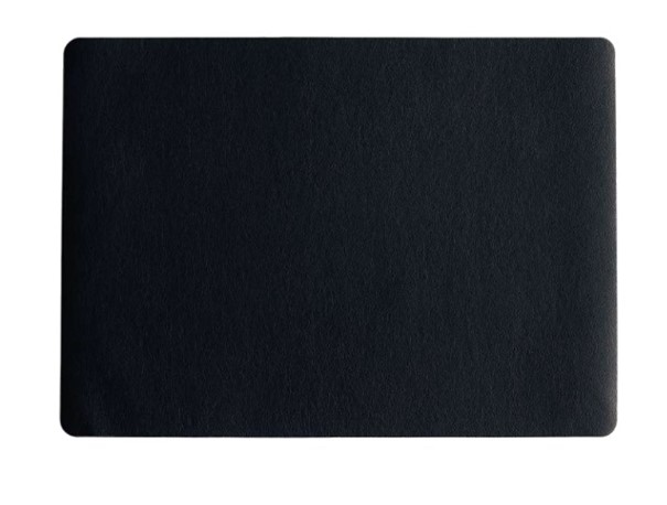 Tischset Leather Optic schwarz matt PVC