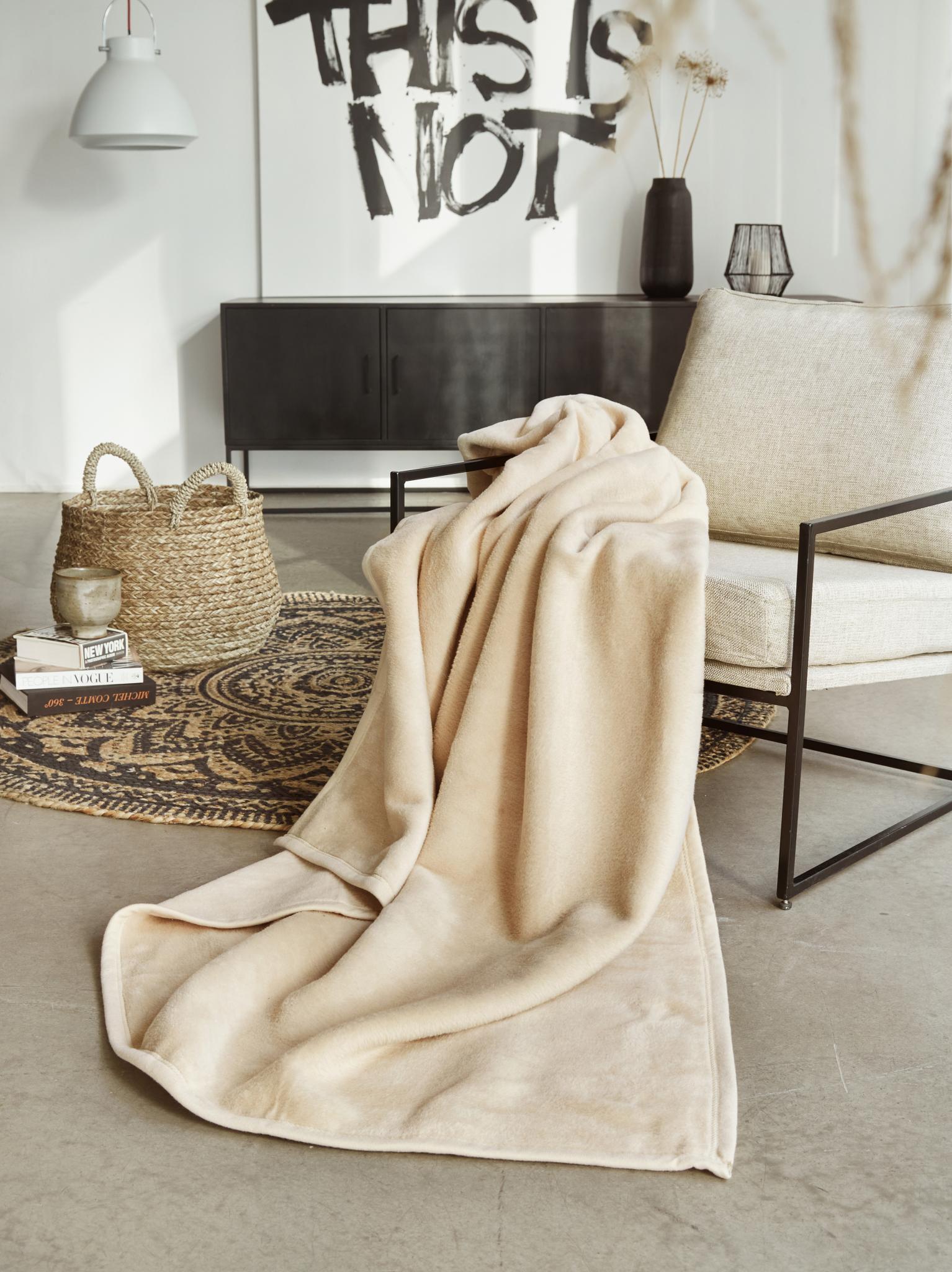 Decke Porto creme Baumwolle