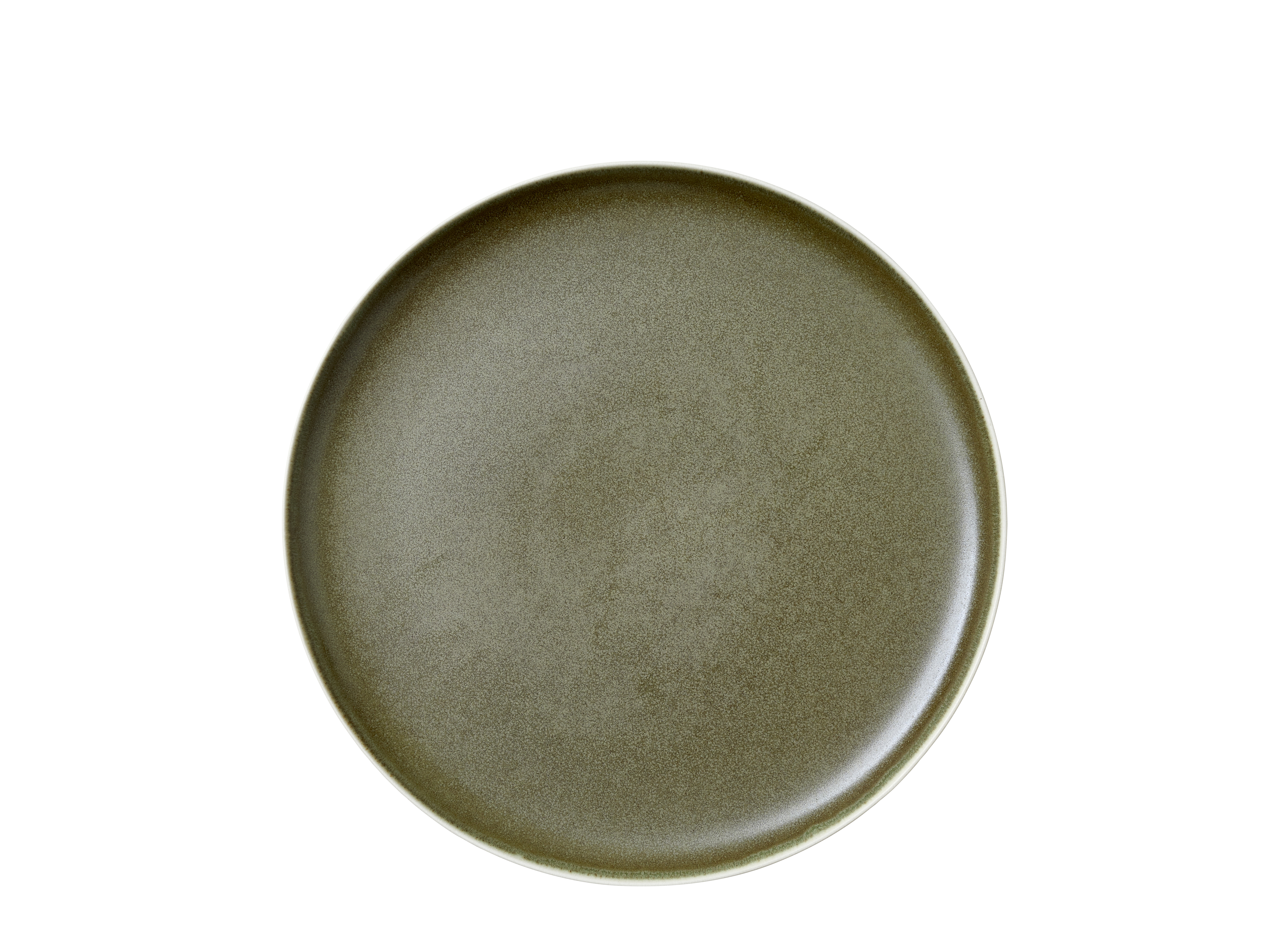 Speiseteller North 27cm Matte white/Matte moss Steinzeug