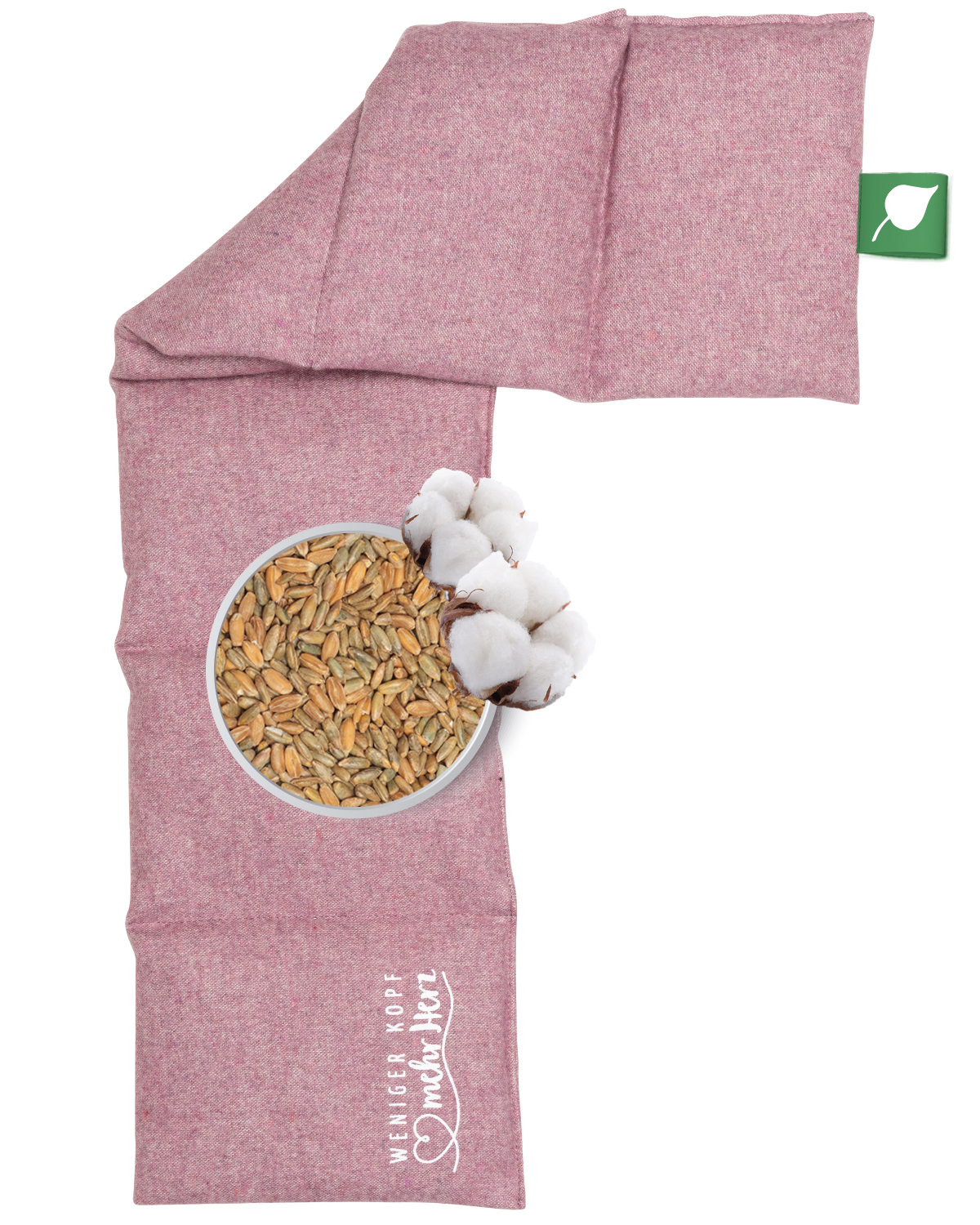 Cuscino termico in flanella di cotone rosso cereali