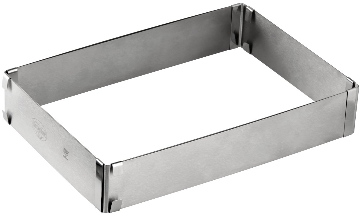 Backrahmen eckig, verstellbar  silber Edelstahl - 18/10 / AISI 304