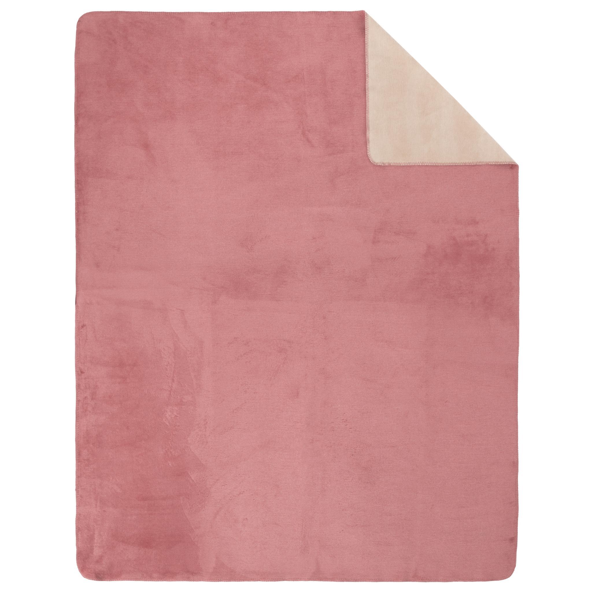 Doubleface Decke Dublin altrosa Polyester