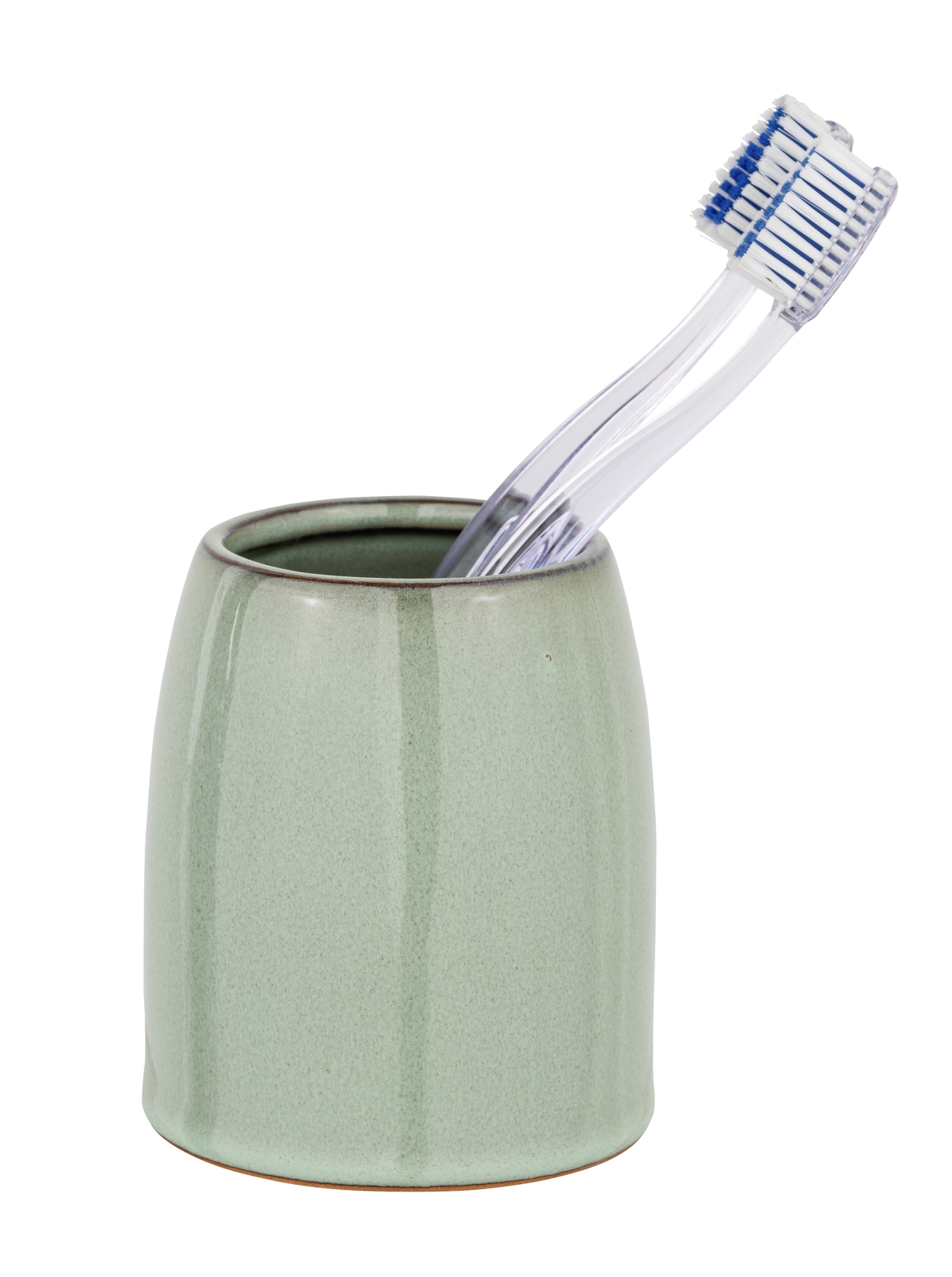 Bicchiere per spazzolino da denti in ceramica verde Prati