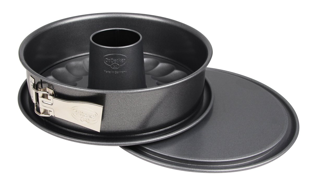 Teglia a forma di molla con base piatta e tubolare Vassoio grigio Baking harmony