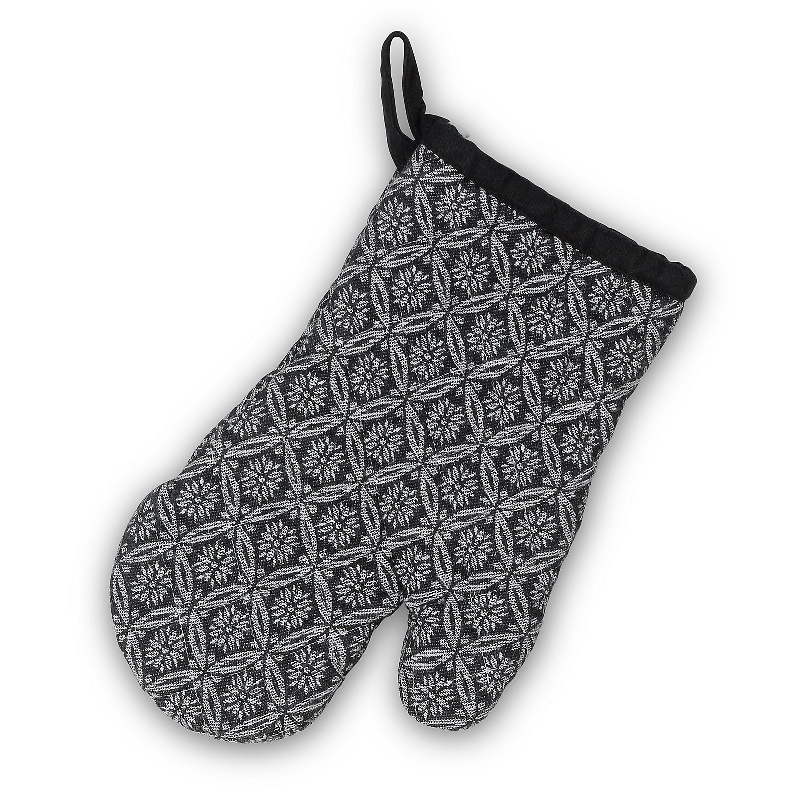 Topfhandschuh Gianna weiß-schwarz 100% Baumwolle