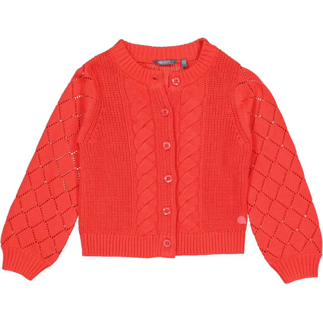 Strickjacke Florien rot Stoff