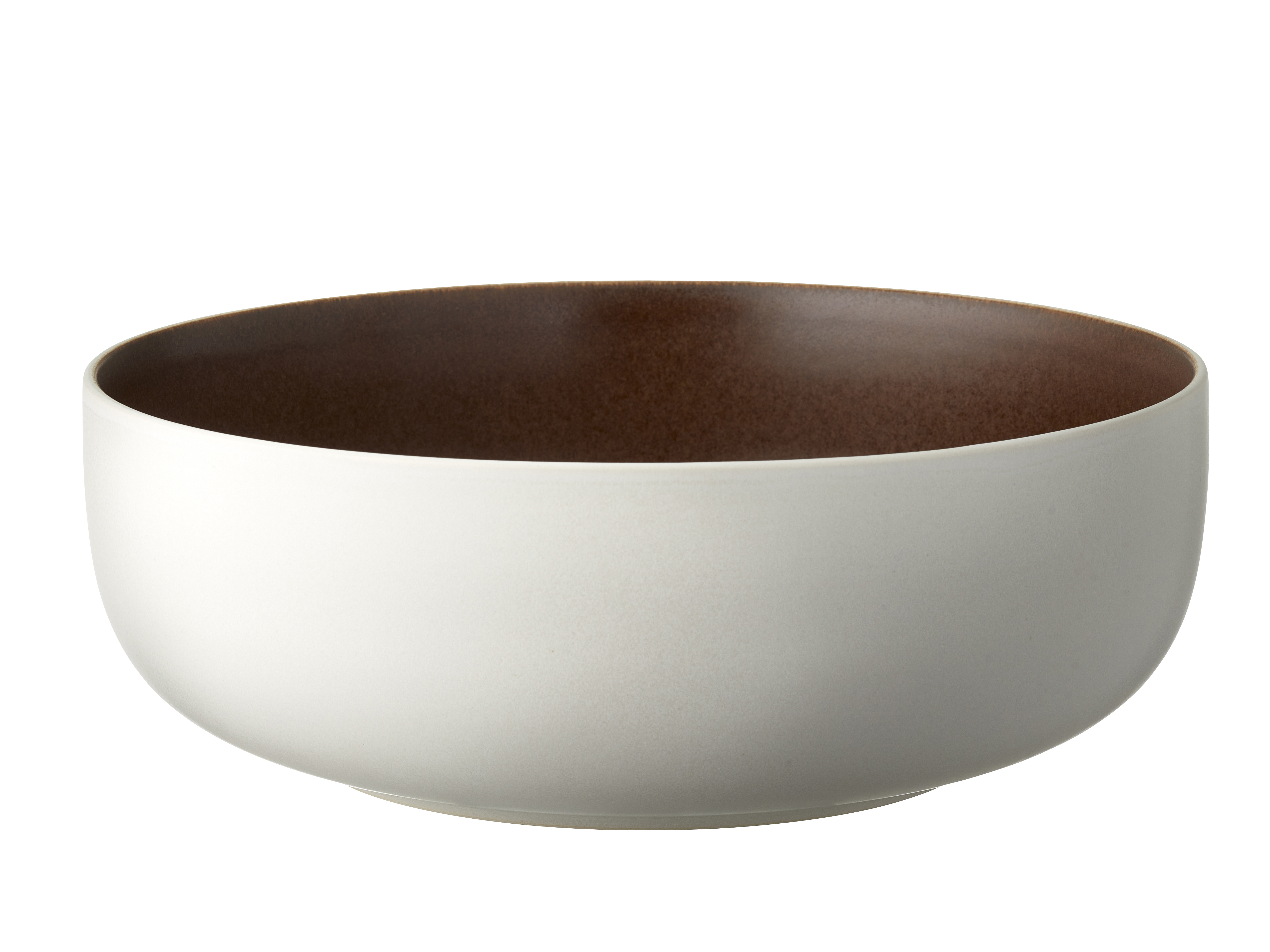 Salatschüssel North 25cm Matte white/Matte bark Steinzeug
