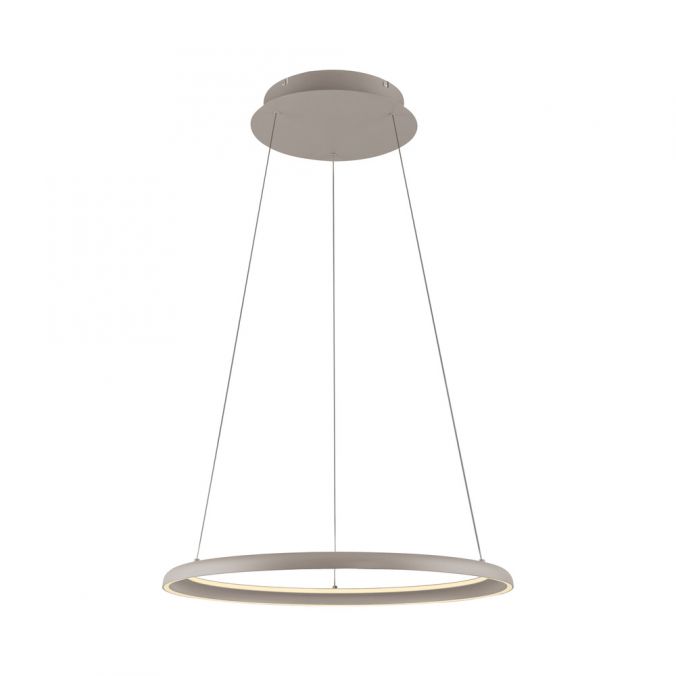 Lampada a sospensione Quillo in metallo beige