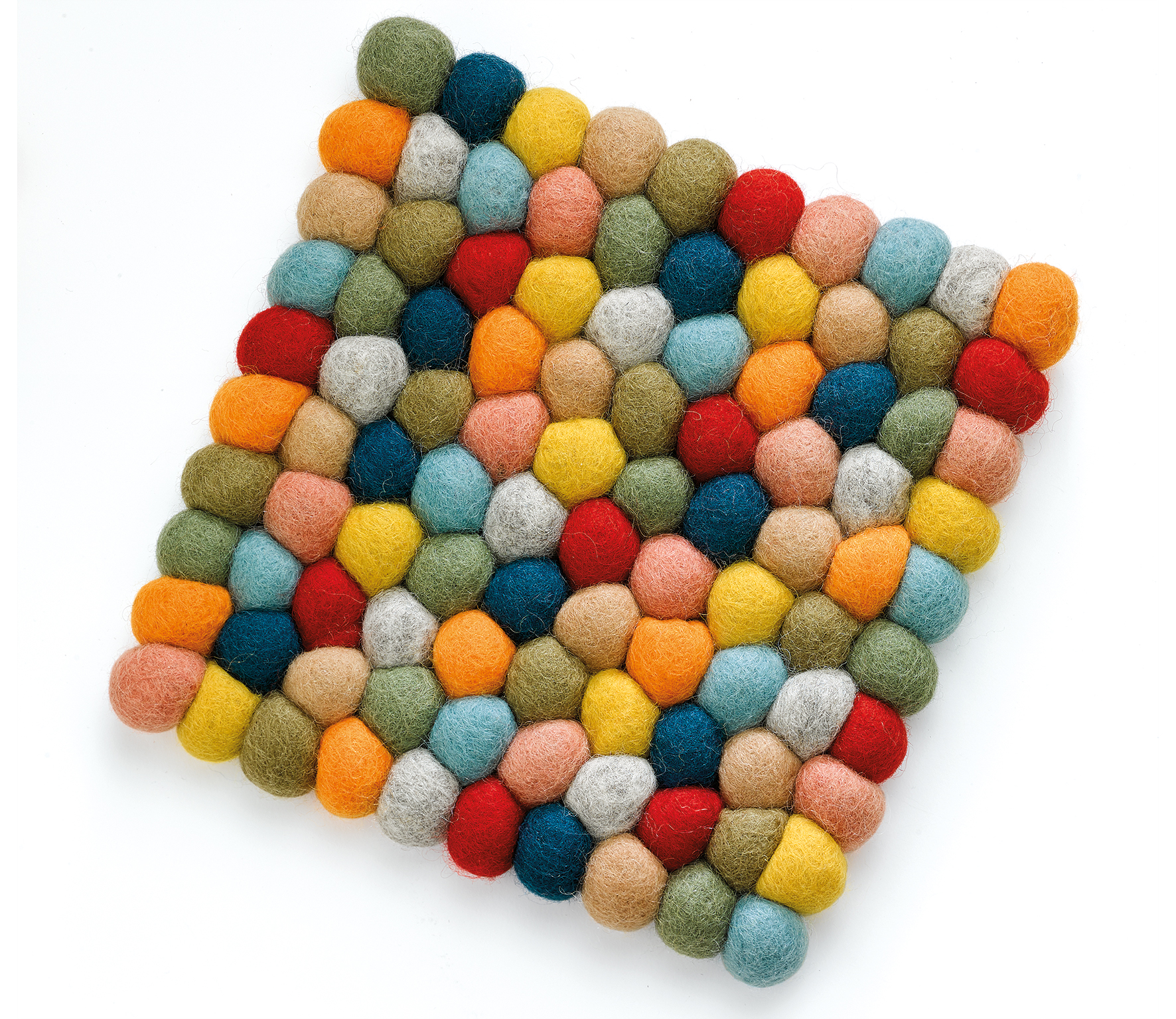 Sottobicchiere Lana in lana di pecora multicolore